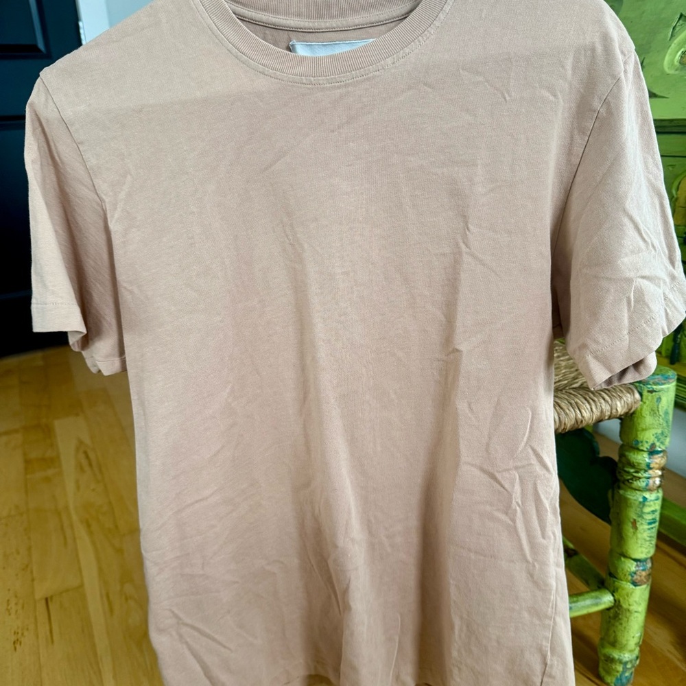 Frame Denim Beige Short Sleeve Tee